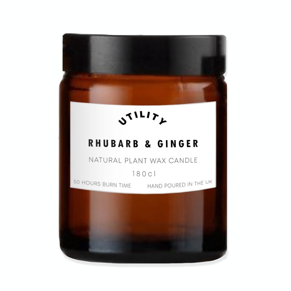 Utility Rhubarb & Ginger - Natural Plant Wax Candle