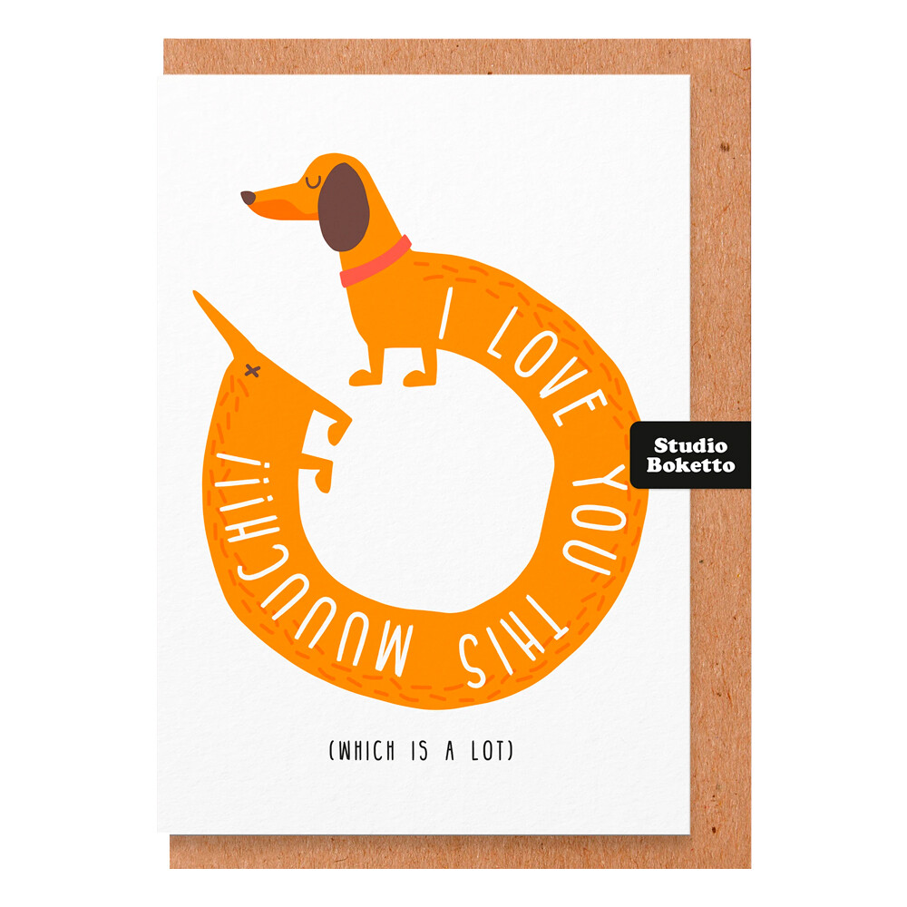 I Love You This Much Dachshund Card - Utility Gift