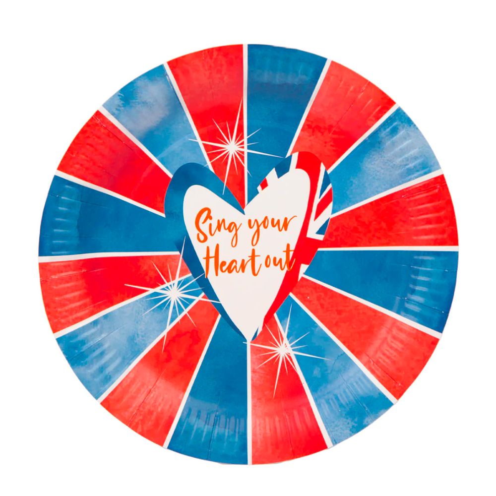 Song Contest British Paper Plates Utility Gift UK