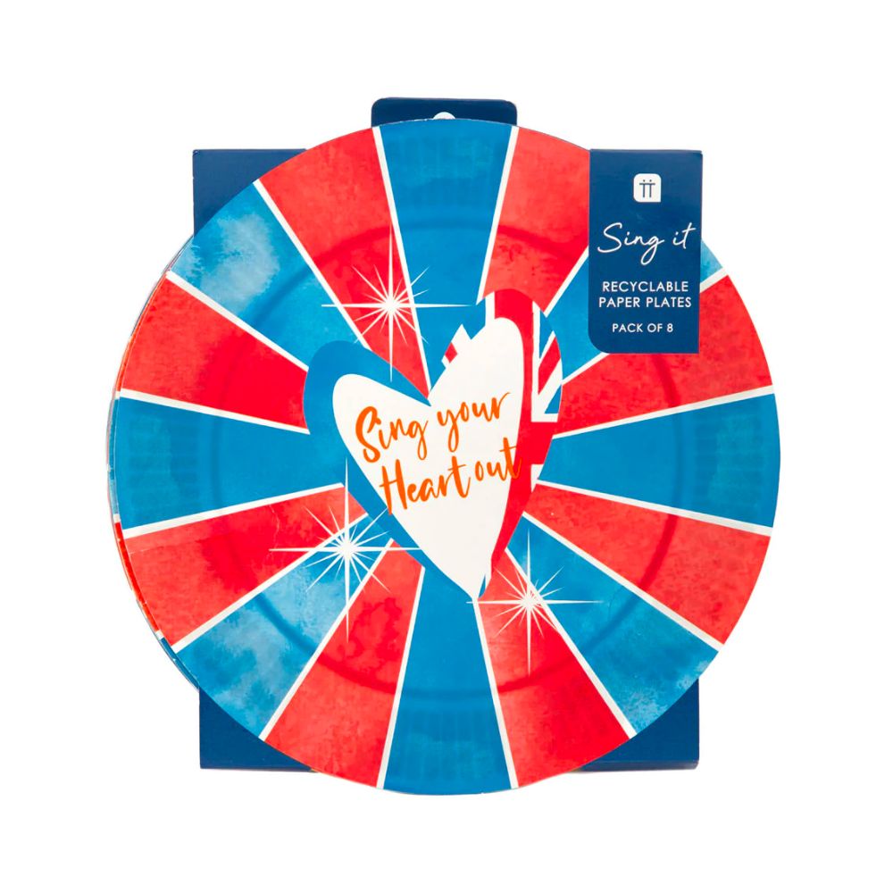 Song Contest British Paper Plates Utility Gift UK